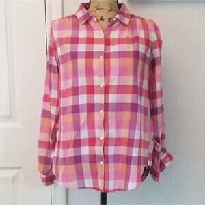 Isabella Sinclair Hibiscus Tea blouse sz S